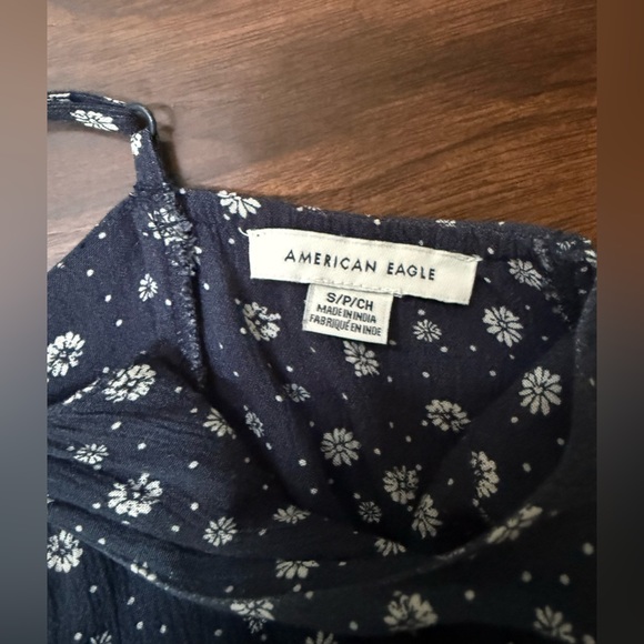 American Eagle Outfitters Dark Blue Floral Romper - Picture 5 of 5